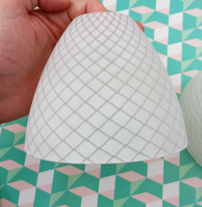 Set 2 abajururi din sticla lustra clasica E34033 ERSTE Abigail E27