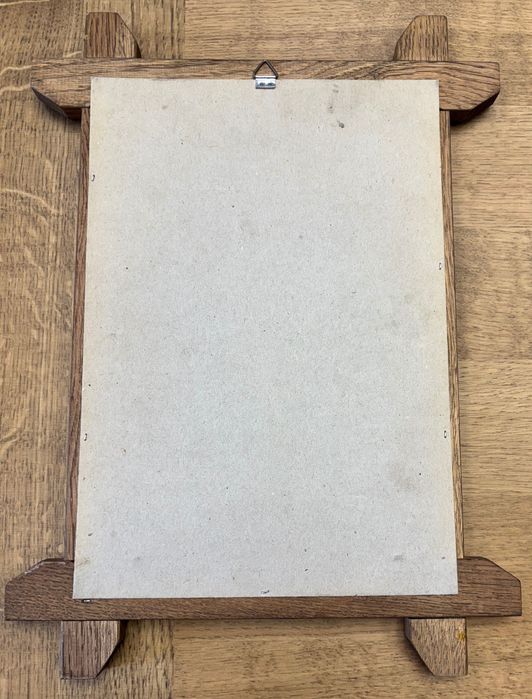 Релефна картина от калай в рамка от дърво масив