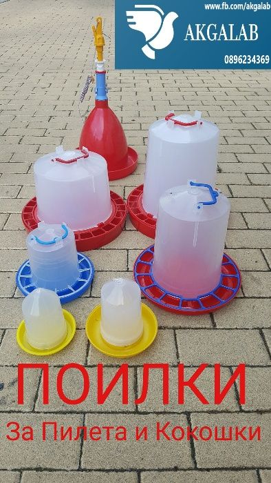 Поилка за пилета, Хранилка за пилета, Хранилка за кокошки, Поилки