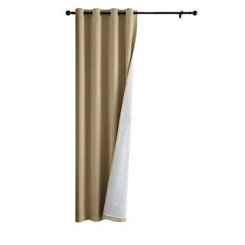 Perdea termica MIULEE, 132 x 225 cm, anti-frig/caldura, bej inchis