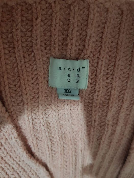 Cardigan dama,roz pudra,oversize,marimea XS,merge si S,stare f buna