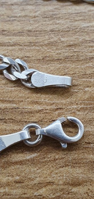 Lanț argint 925 cu pandantiv 925 bilă neagră 8