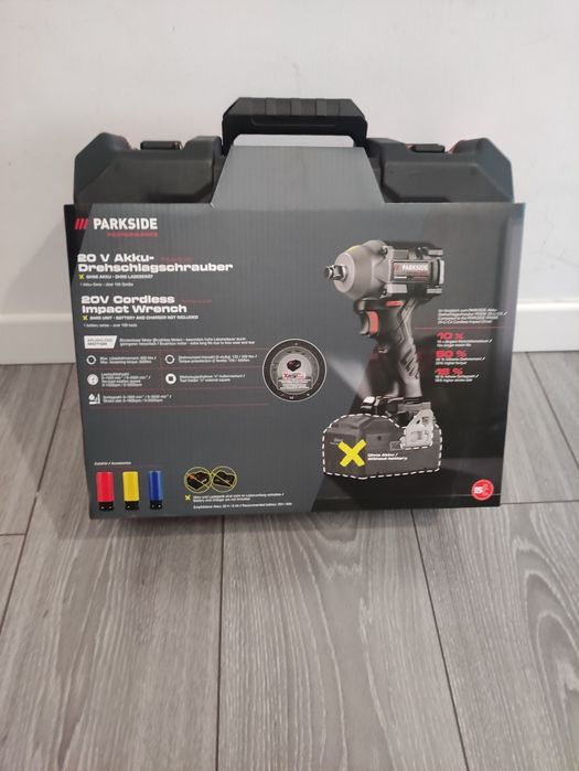 Pistol cu impact patrat 1/2 Parkside Performance pe baterie de 20 V 600 Nm