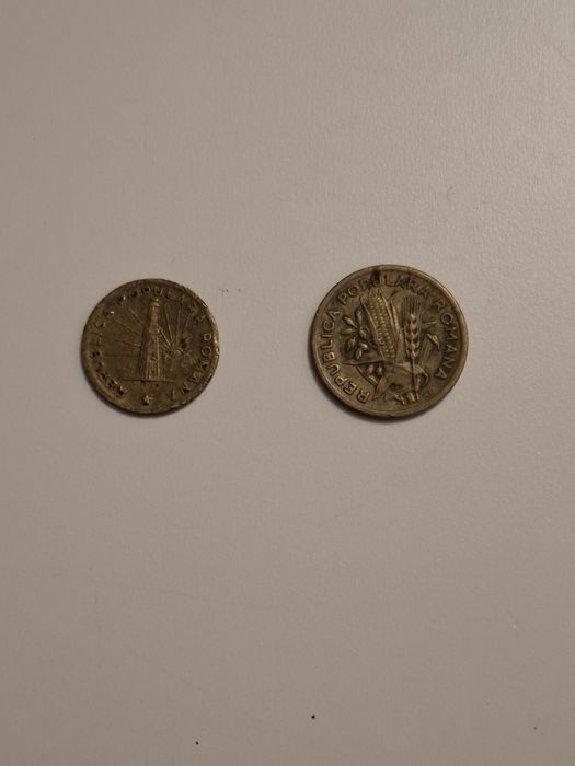Monede vechi  1 & 2 lei 1951