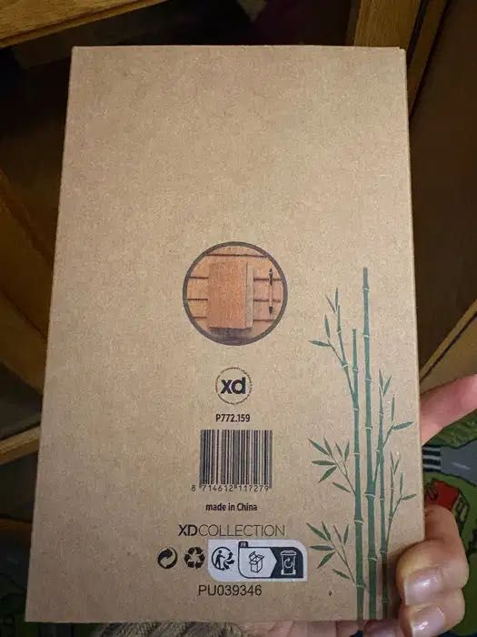 A5 notebook agendă bambus cu pix