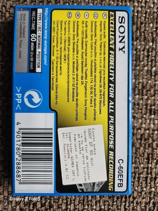 Casete audio SONY 60 M