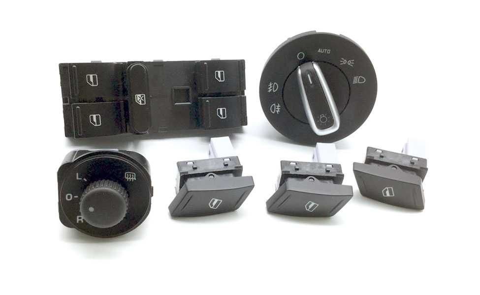 Set butoane geamuri, oglinzi si comutator faruri - Skoda Octavia 2
