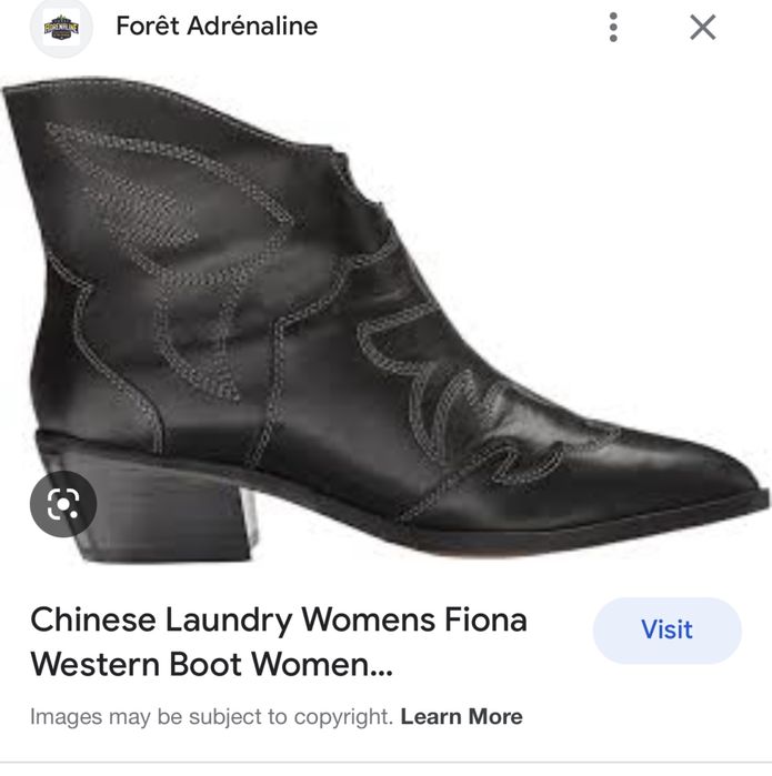 Ciocate - Botine negre piele cu broderie cu fir alb