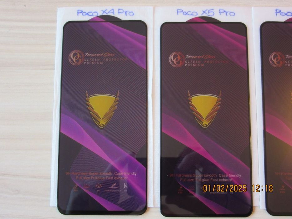 Xiaomi Poco X7 Pro X6 Pro X5 X4 M4 /OG Premium Full Стъклен протектор