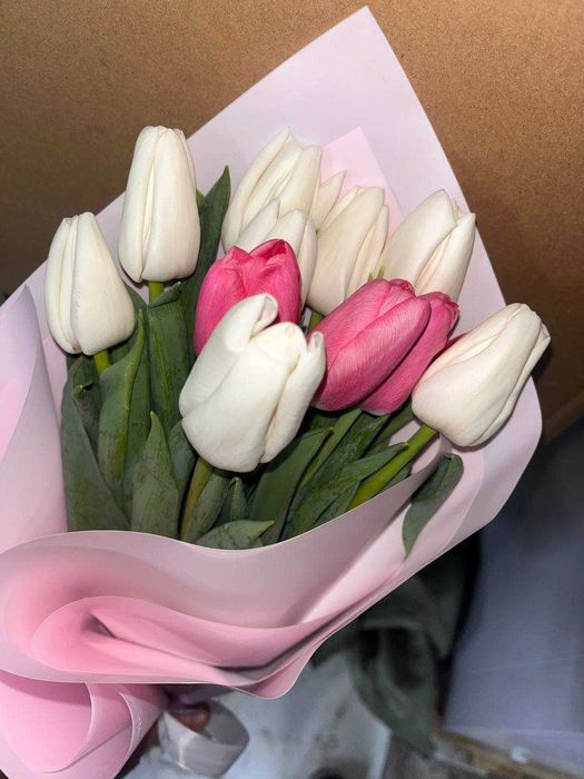 тюльпаны с индивидуальным оформлением