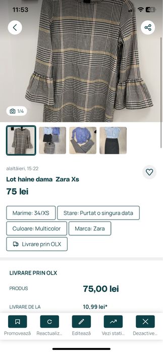 Lot haine dama Zara S+ lot zara Xs