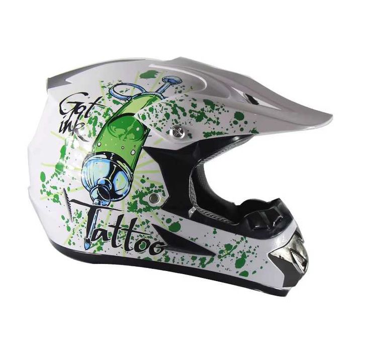 Каска мотор крос Детска White -721319