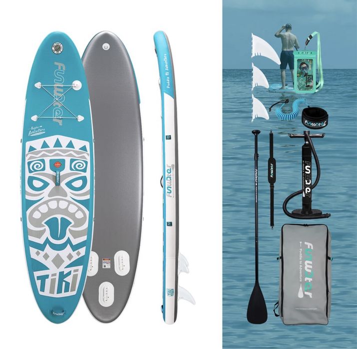 Нов! Funwater Tiki, Sup 10,6 Paddle Board