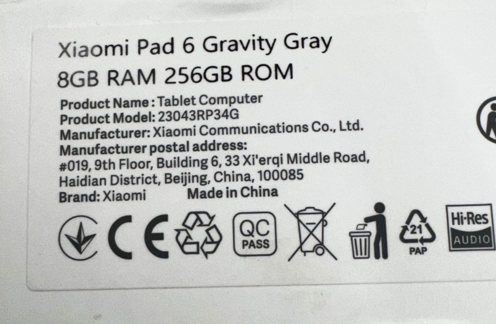 Tabletă Xiaomi Tab 6