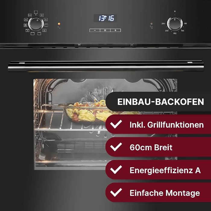 Нова фурна за вграждане Bomann черна