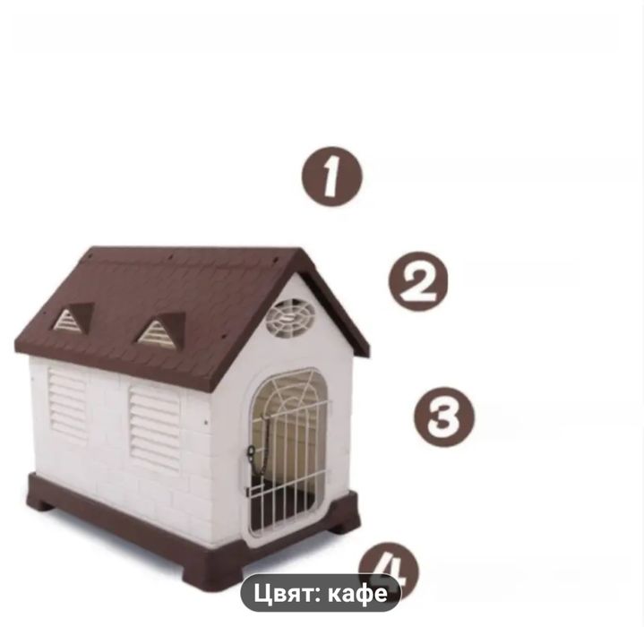 Водоустойчива Пластмасова Къща за Кучета