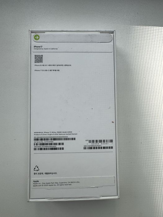 Iphone 17 256gb 100% новый сим!