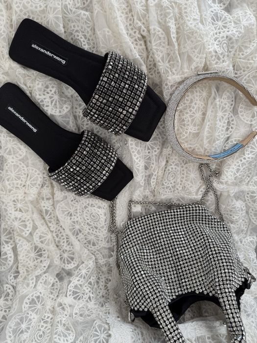 Праздничный современный набор:платье,обувь,сумка Prada,Alex Wang!!!