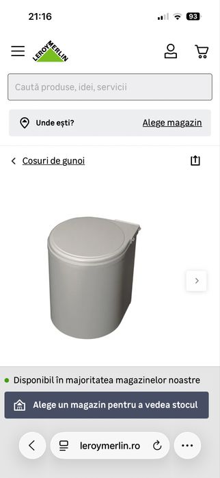 Cos gunoi montare usa