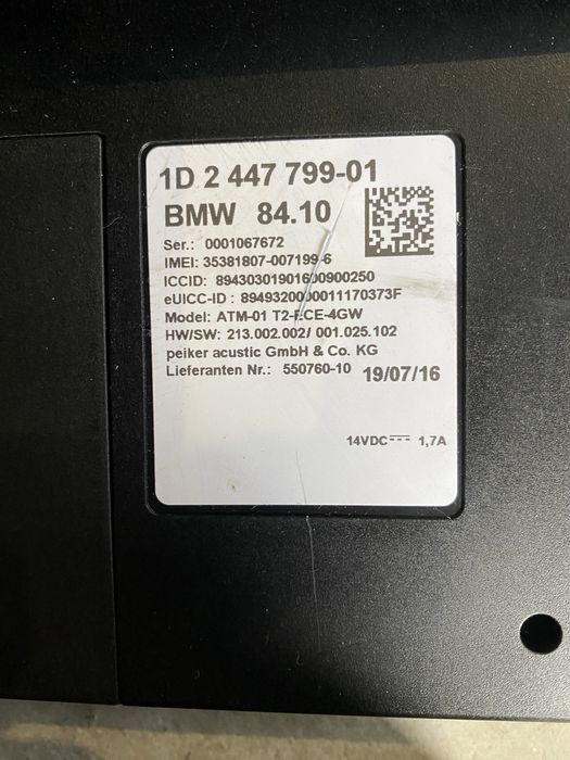 Навигация НБТ ЕВО Id5 Бмв Ф-серия (navi bmw nbt evo id5 F-series)