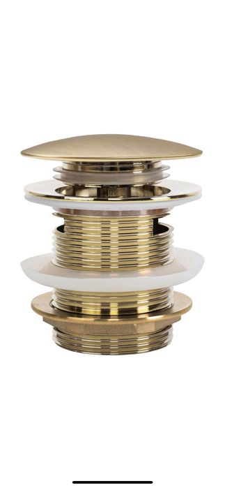 Ventil Rea pentru cada cu preaplin sistem click clack gold brush