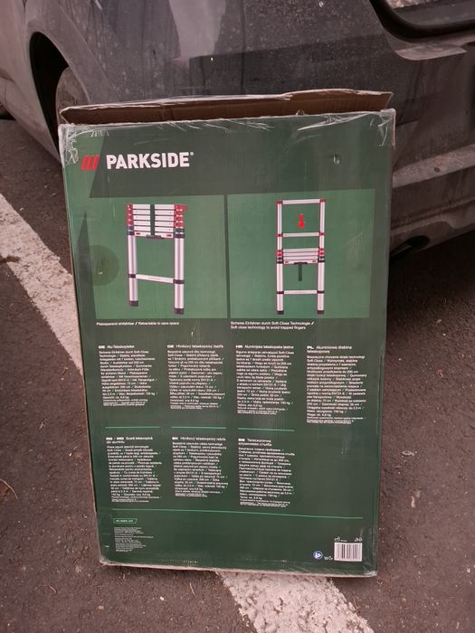 Vand scara telescopica din aluminiu Parkside noua sigilata