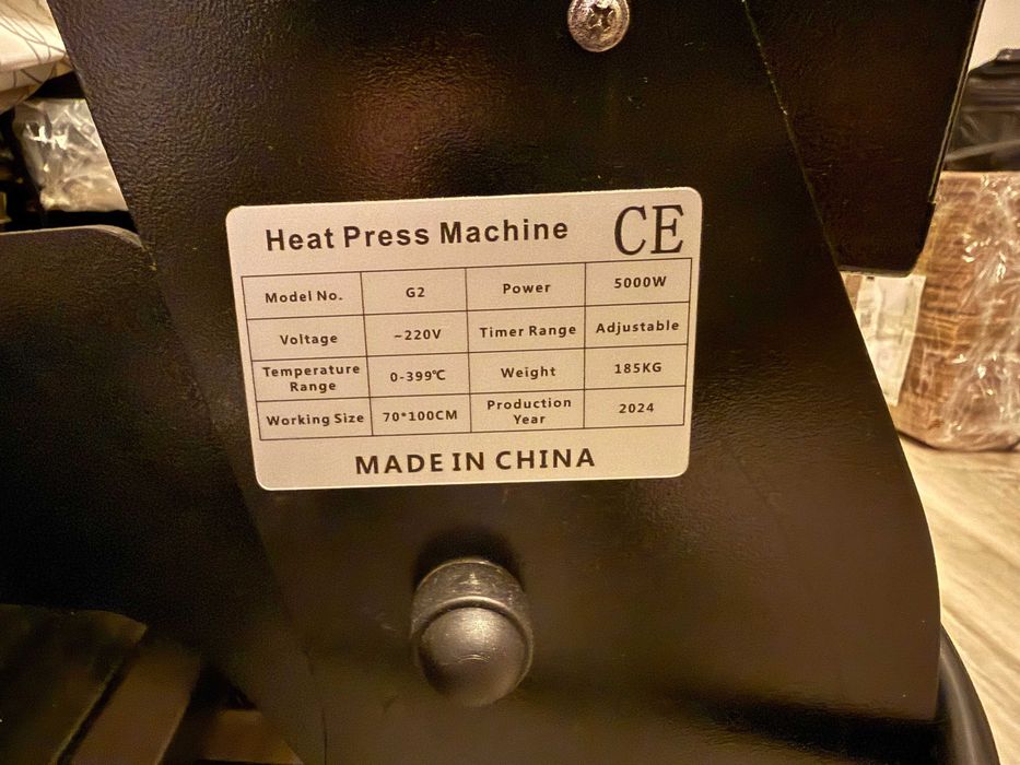 Masina de presat la cald, Model G2, 5000W, Dimensiune Lucru 70-100CM