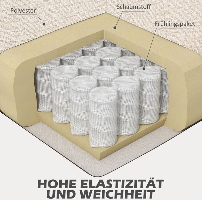 Двуместен диван HOMCOM