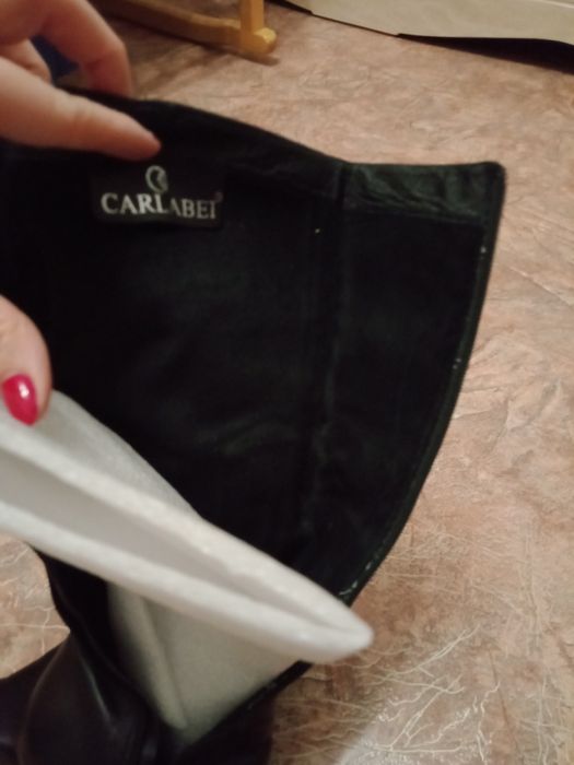 Сапоги осенние, кожа