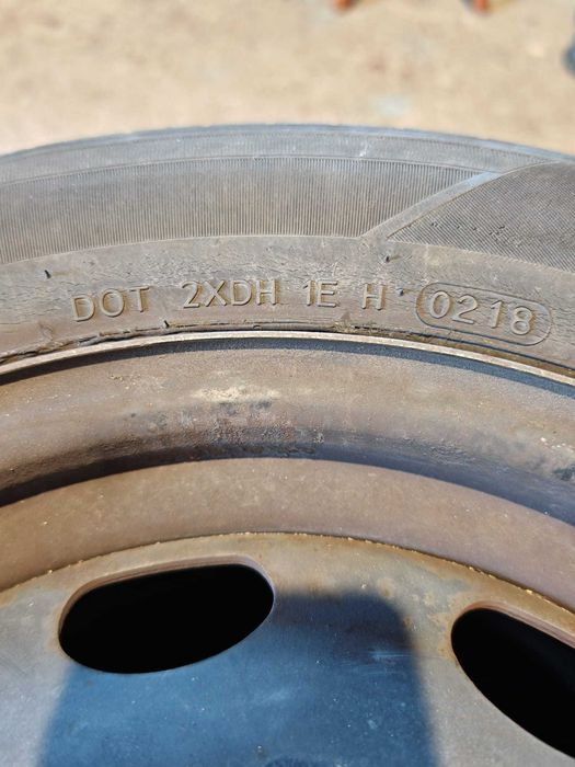 Set 4 roti Opel, anvelope vara Hankook 195/65 R15, jante de tabla, profil