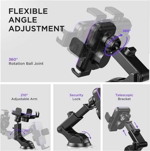 Нов Автоматичен държач за телефон кола 15W Qi зарядно с 7 LED режима