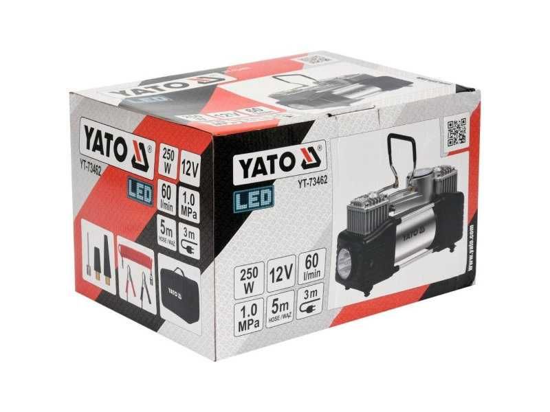 Компресор за гуми с LED светлина, YATO, YT 73462, 250 W