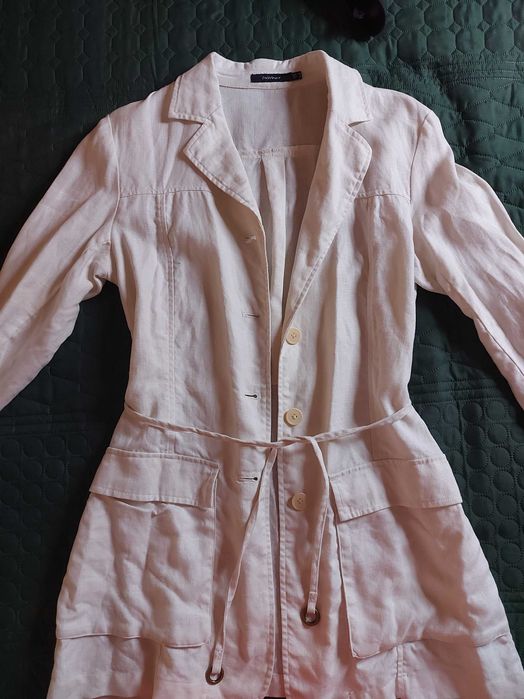 Ленено светло бежово сако