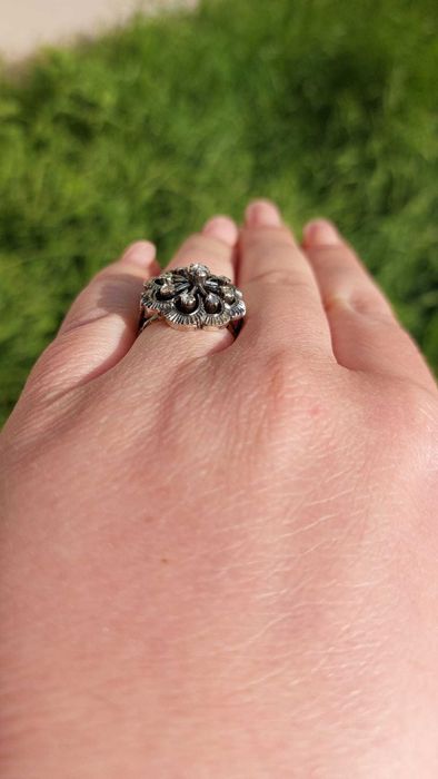 Inel vechi din aur 14k si diamante