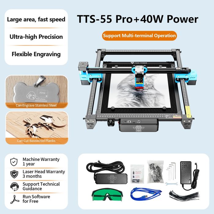 Лазер станок | Laser stanok  TTS-55 Pro - 40W - янги