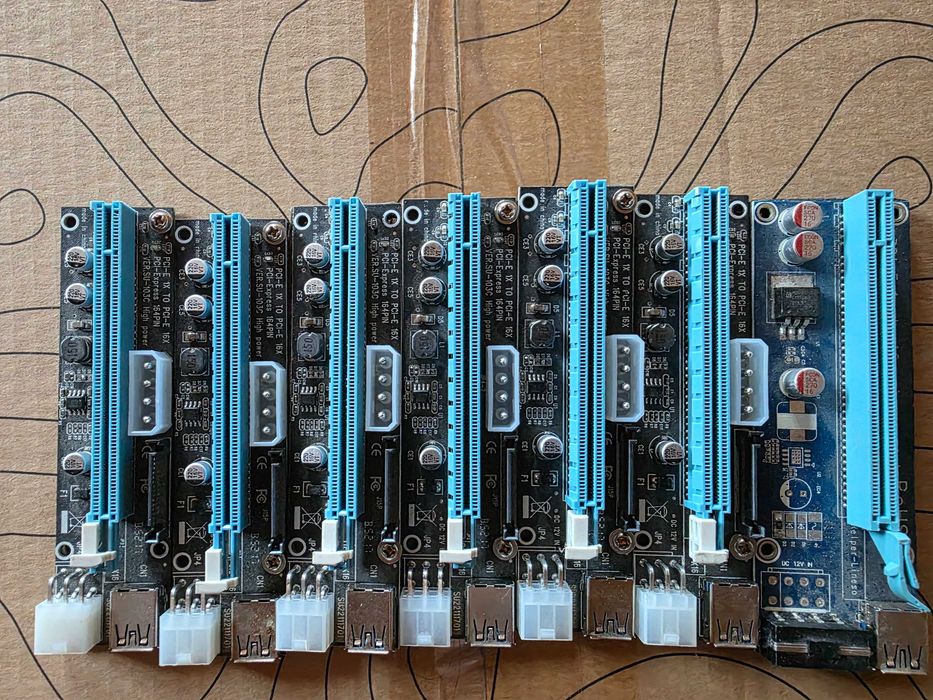 Lot 7x Riser PCI-E x16 pentru GPU Mining / PCI Express