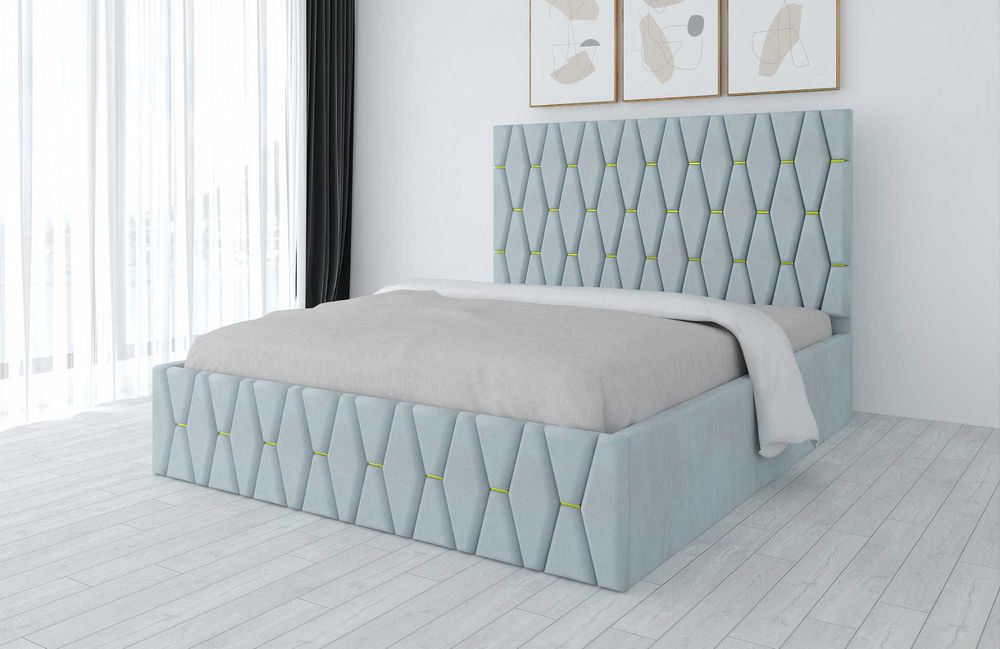 Pat,Paturi Tapitate,Duble,Matrimoniale Gri,Maro,Verde