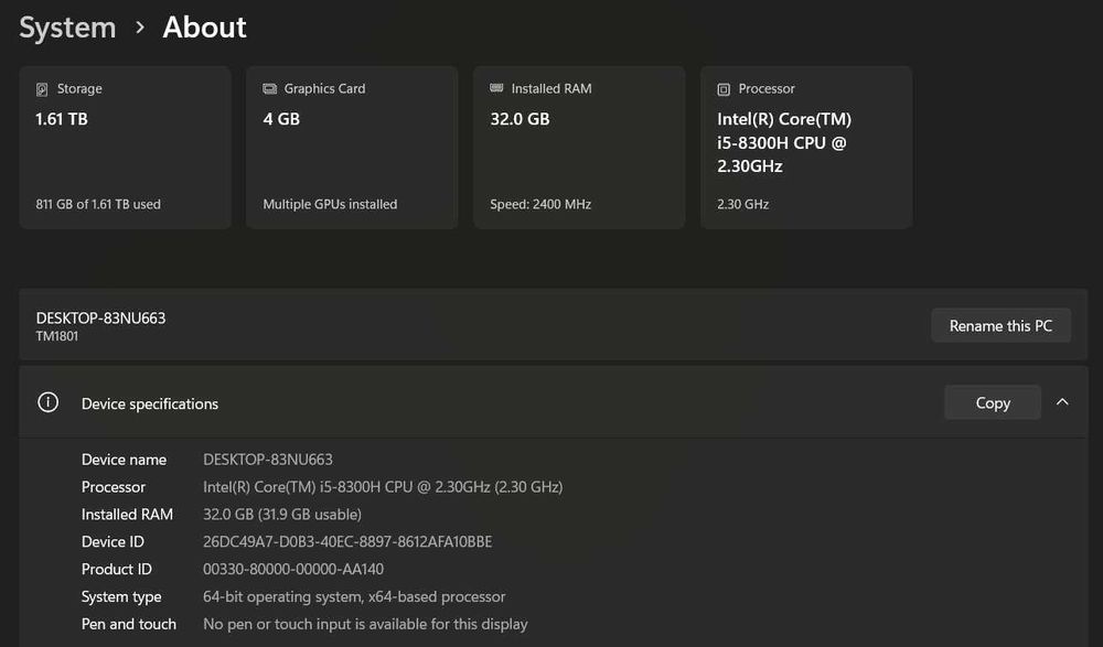 Ноутбук Xiaomi Mi Gaming Laptop