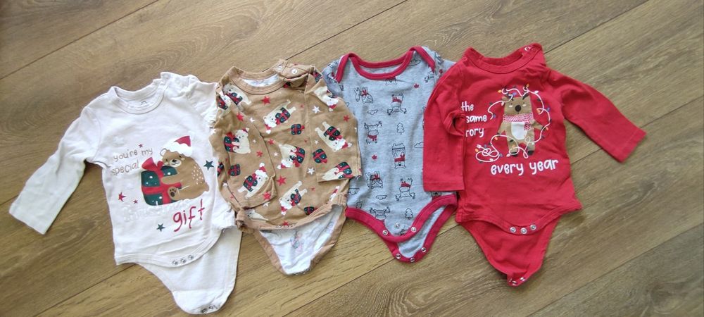 Бебешки коледни дрешки 0-3м./3-6м.