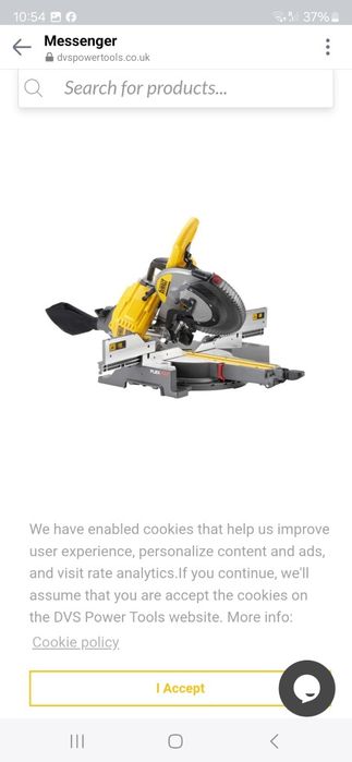 DeWalt DHS780N Cordless 54v Flexvolt 305mm Mitre