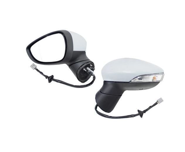 Oglinda usa exterioara Ford Fiesta, 09.2008-01.2013, partea Stanga, reglare electrica; grunduit; incalzit; sticla asferica; geam cromat; cu Lucas, SRL