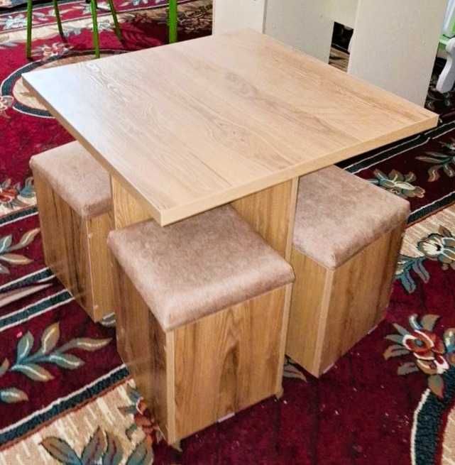 Стол + Стул 4х1 из ЛДСП Новый, Stol va Stul, Yangi