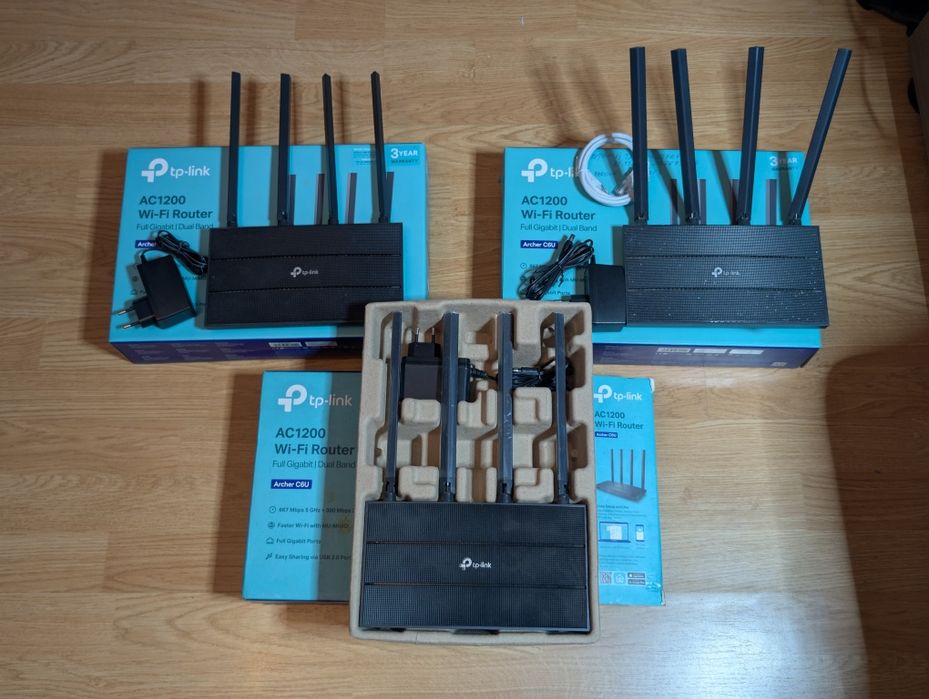 Set trei routere wireless mesh tp-link AC1200 Archer C6U