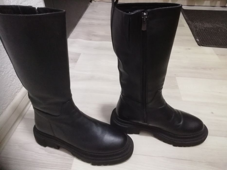 Сапоги женские кожа