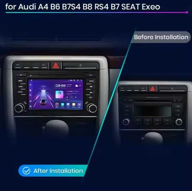 Navigatie Android Audi A4 2GB RAM Carplay Android Auto Wireless