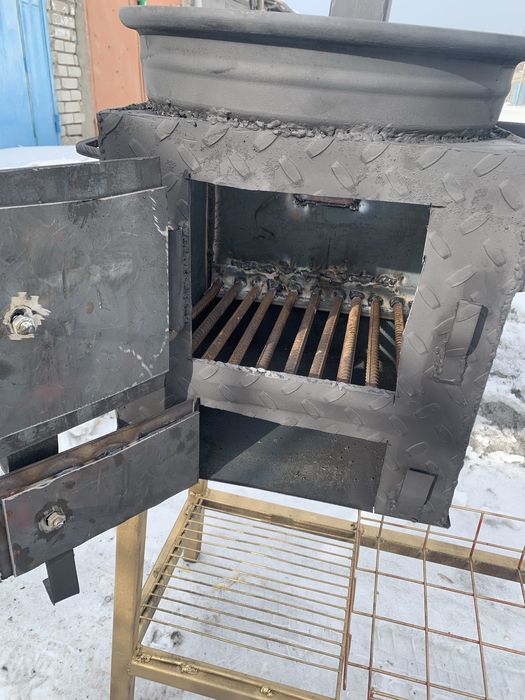 Мангал с печью под казан