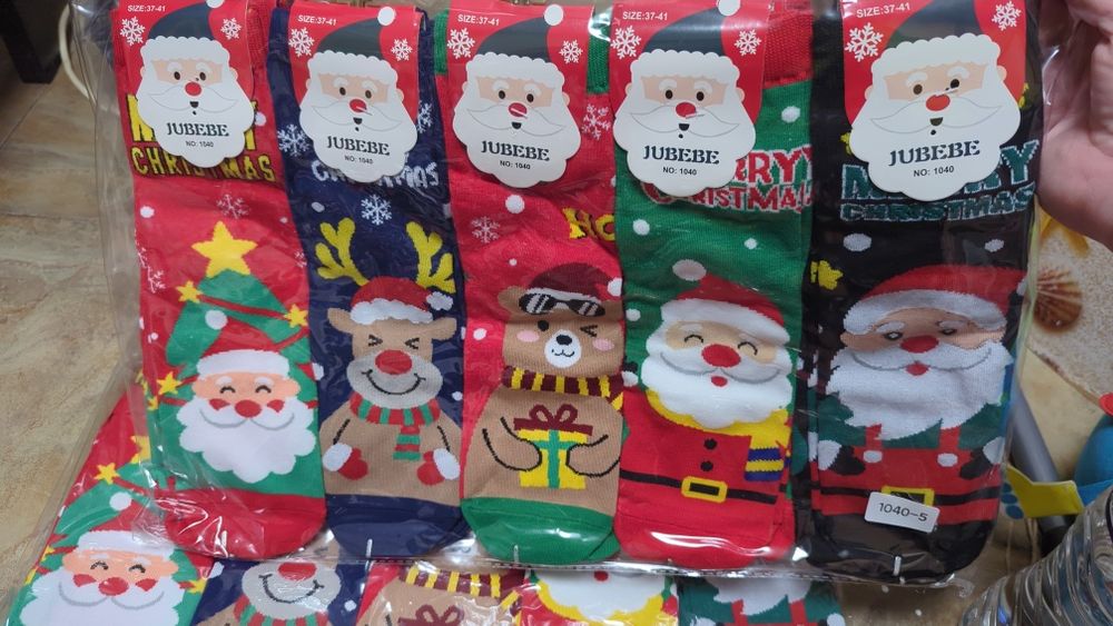 Лукс качество Коледни детски юношески дамски мъжки чорапи памук вълна