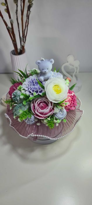 Букети свещи от 100% соев восък, декоротивни сетове ръчно изработени