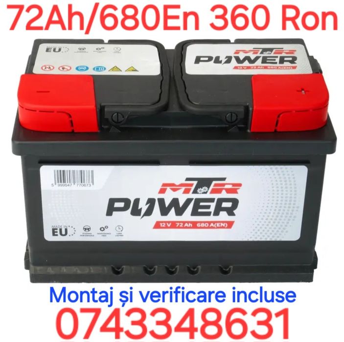 Baterii baterie acumulatori auto Noi și Sh la  cel mai bun preț 60 65 72 88 si 90 ah
