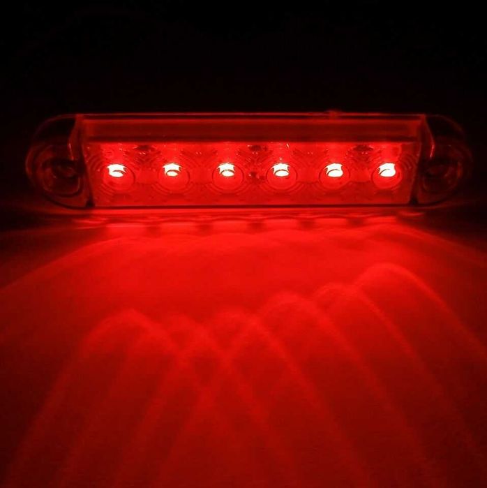 10 БРОЯ LED Червен Габарит 6 диода за камион ремарке платформа 12V-24V